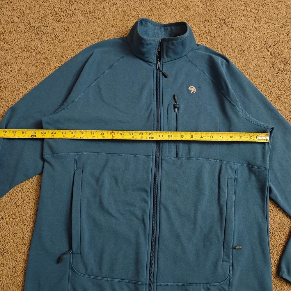 Mountain Hardwear Men's Fleece Jacket Blue Full‎ Zip Size Large Outdoor